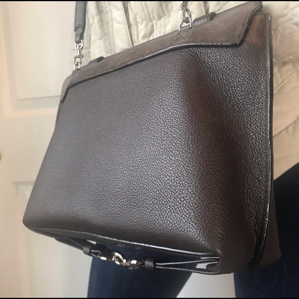 Marc Jacobs “Waverly” rich Chocolate Brown Suede Crossbody Bag - Picture 8 of 8